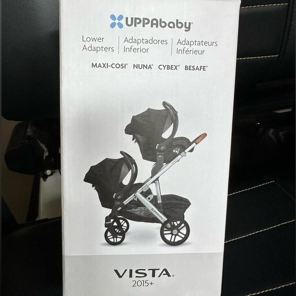 NWT uppa baby car seat lower adapters for alternate brand car seat! New in box!